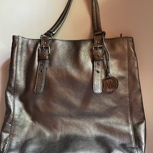 Michael Kors Silver Leather Bag